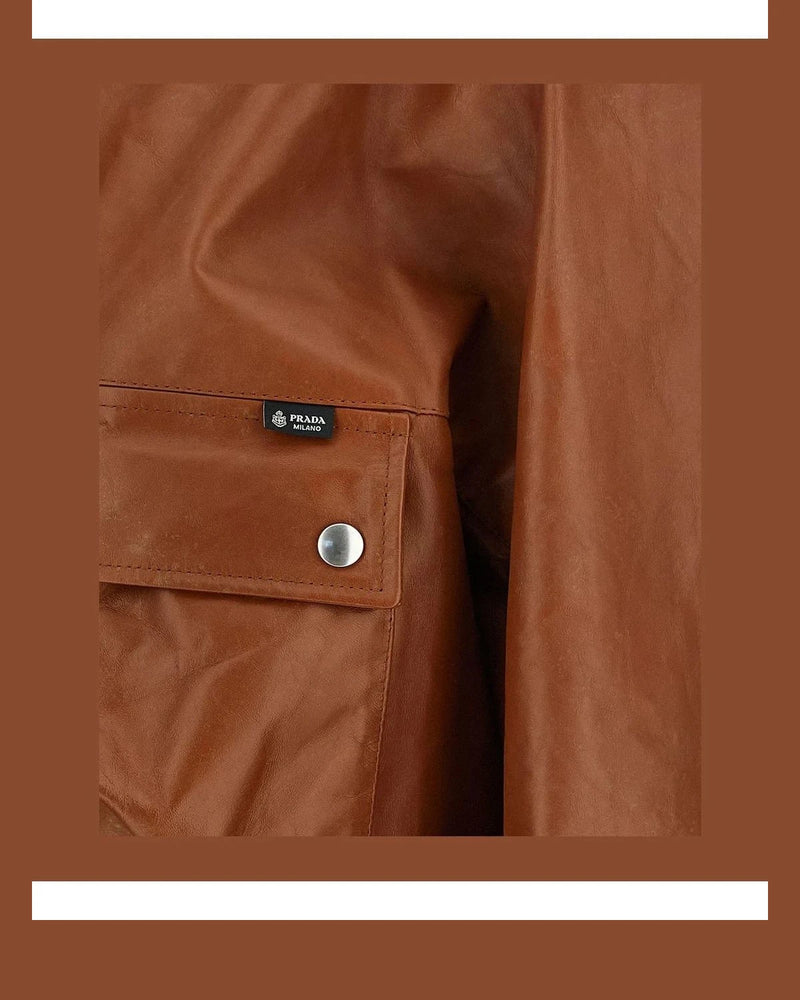 Prada Trucker Jacket in brown — view 5
