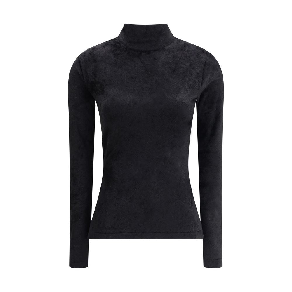 Versace Chenille Top with Half Nec