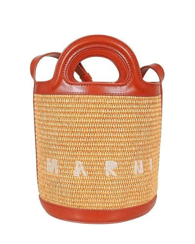 Marni Bucket Bag in orange, Cotton