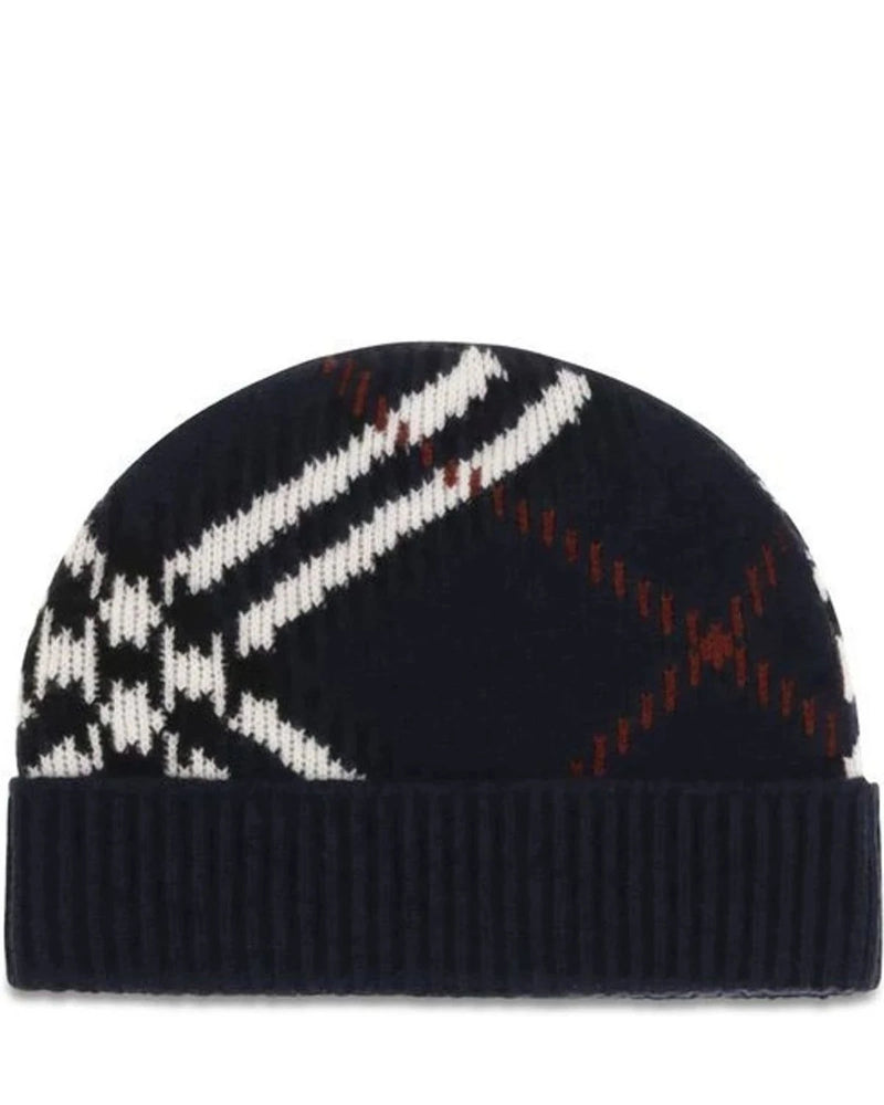 Burberry Beanie in navy, Kashmir