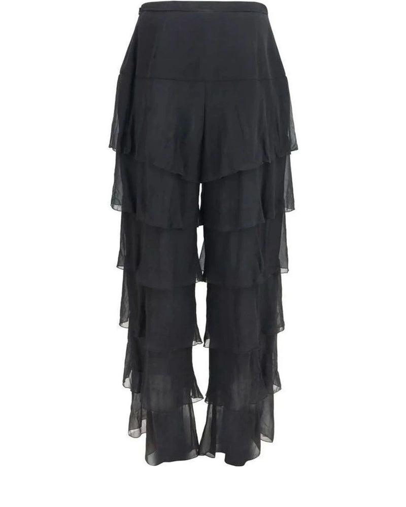 Valentino Garavani Palazzo Pant in black, Silk — view 2