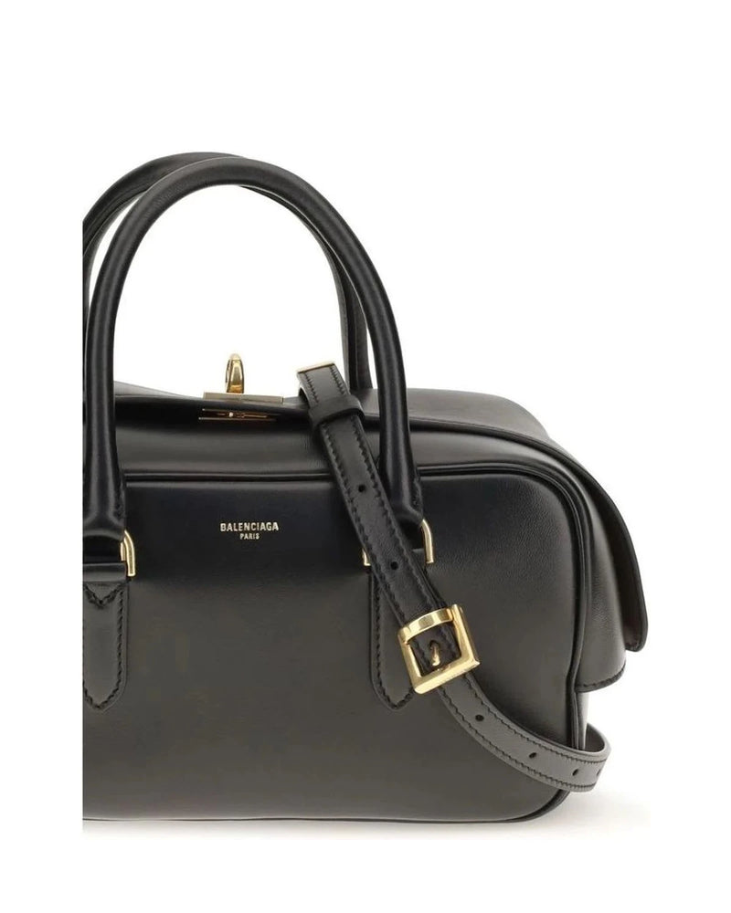 Balenciaga Satchel Bag in black, Lamb — view 4