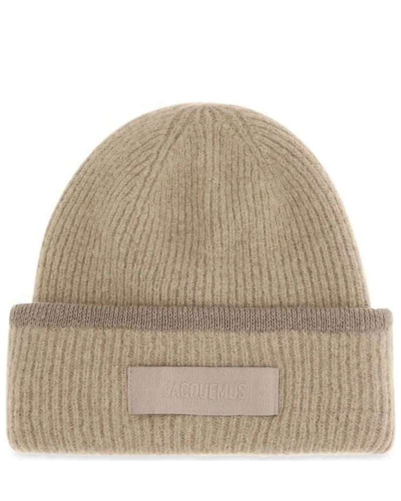 Jacquemus Beanie in beige, Alpaca Vicugna