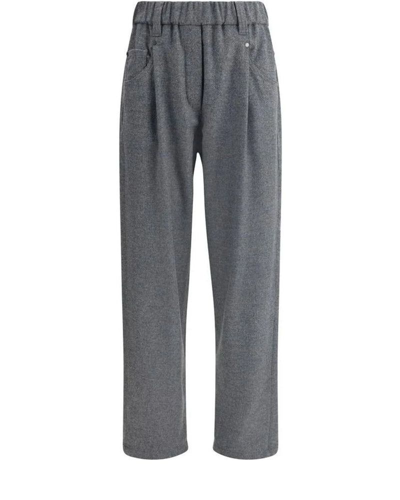 Brunello Cucinelli Trouser in gray, Fleece Wool