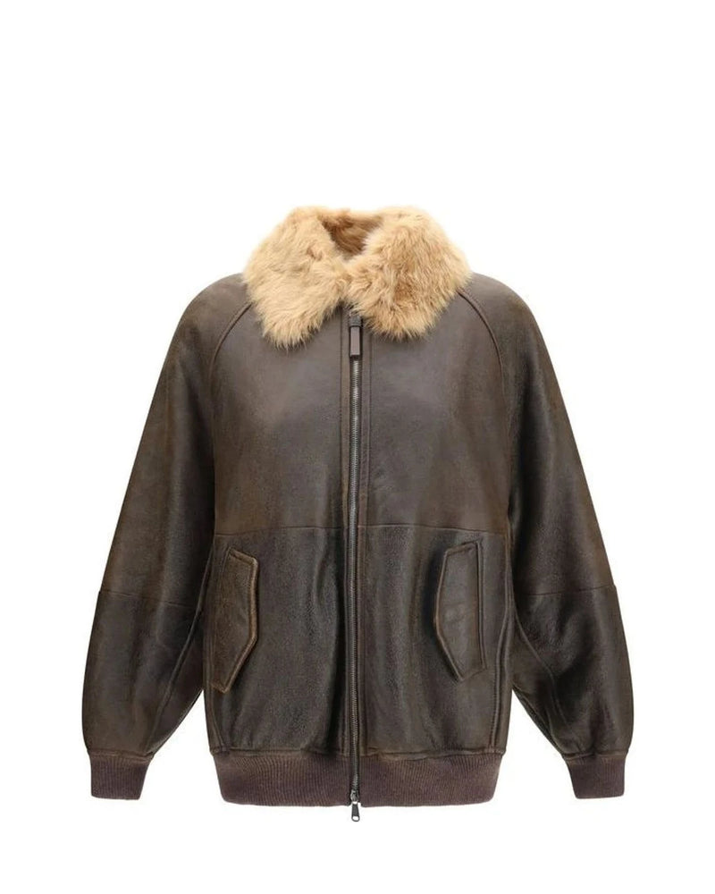 Brunello Cucinelli Bomber Jacket in brown
