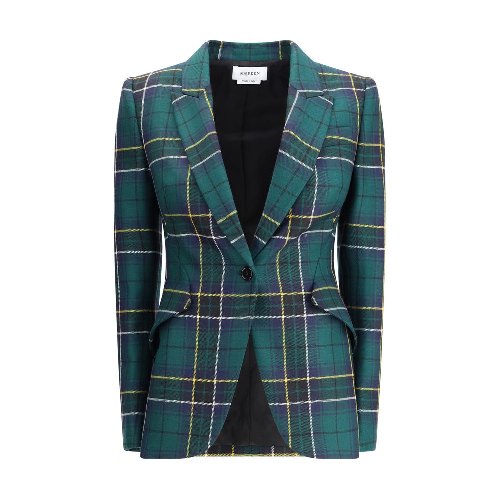 Alexander Mcqueen Check Patterned Blazer
