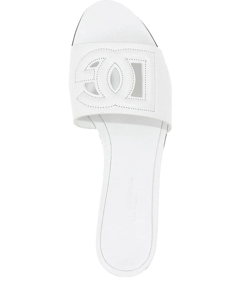 Dolce & Gabbana Slides in white, Calf Leather — view 3
