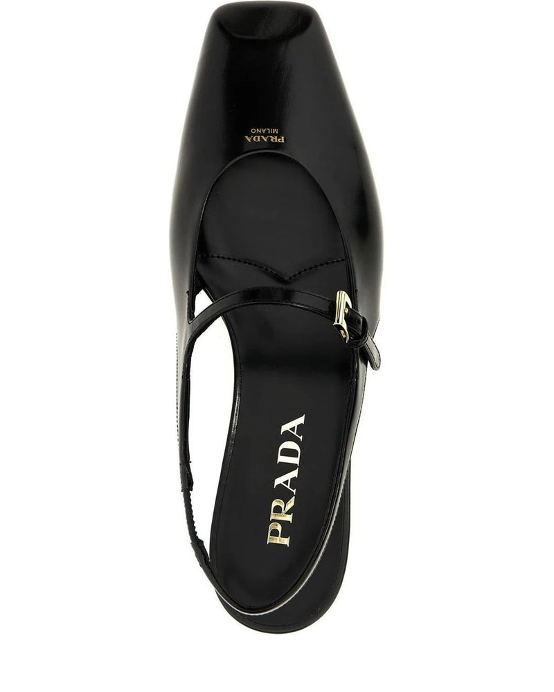 Prada Ballet Flats in black, Calfskin Leather — view 4