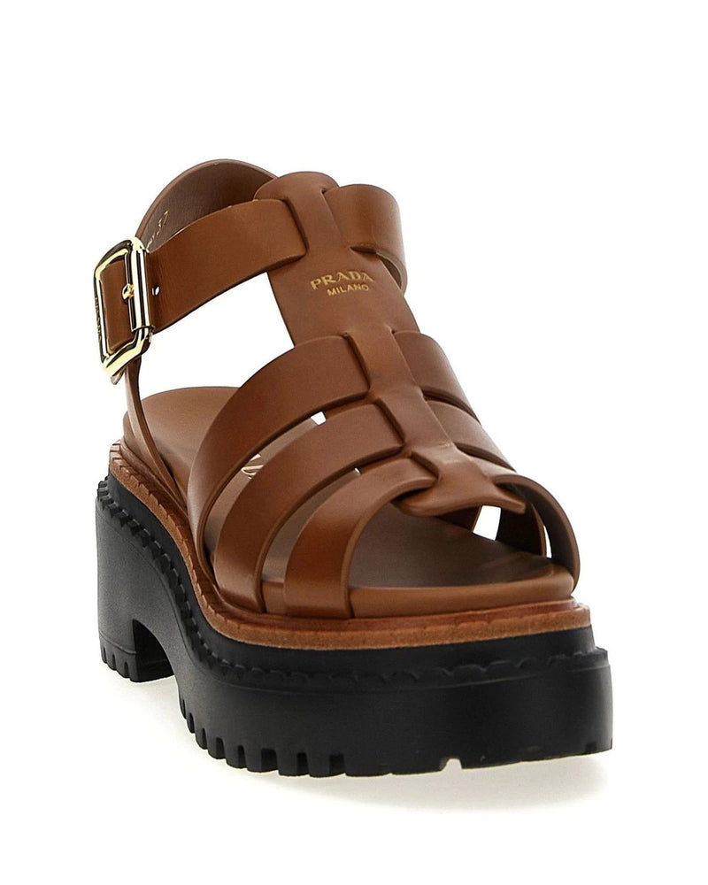 Prada Sandals in brown, Calfskin Leather — view 2