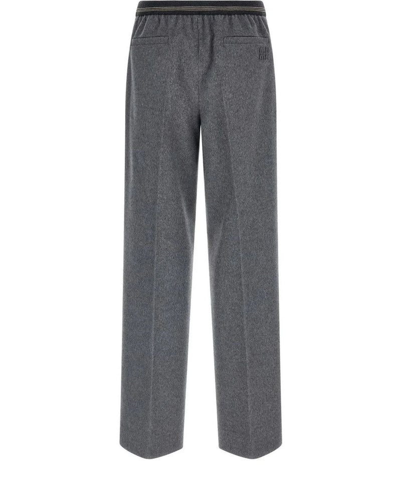 Miu Miu Trouser in gray, Virgin Wool — view 2
