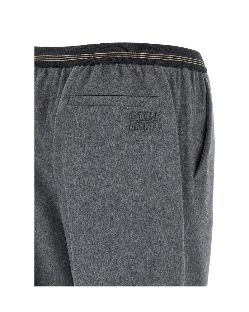 Miu Miu Trouser in gray, Virgin Wool — view 4