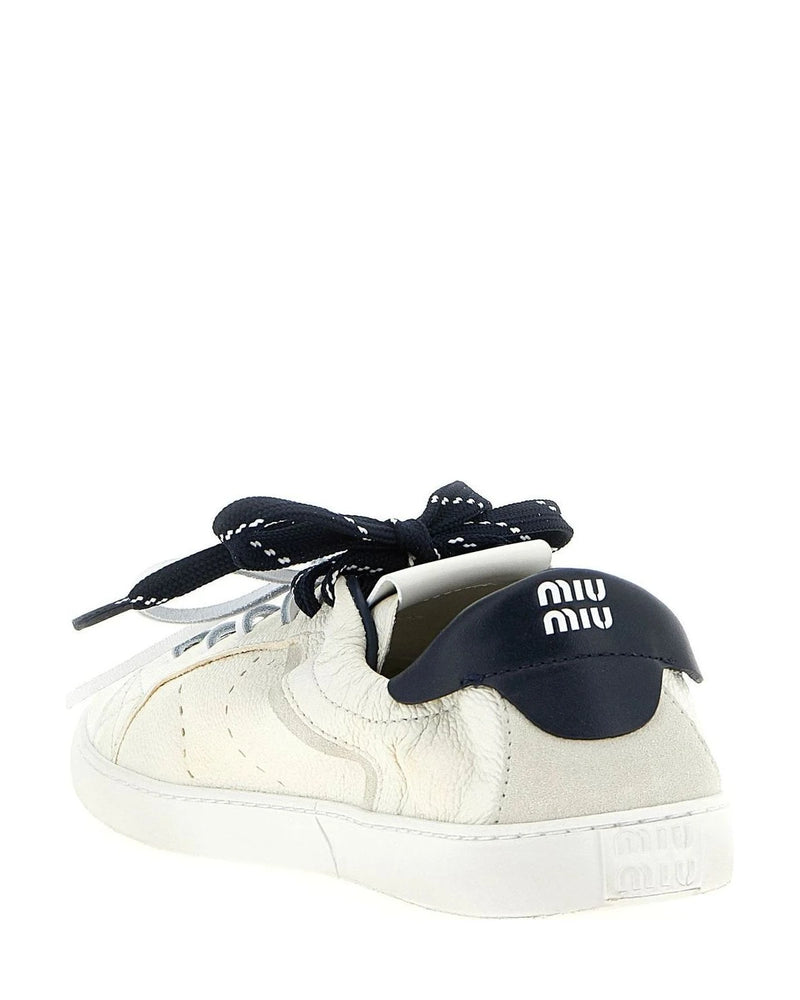 Miu Miu Sneakers in white, Calfskin Leather — view 3