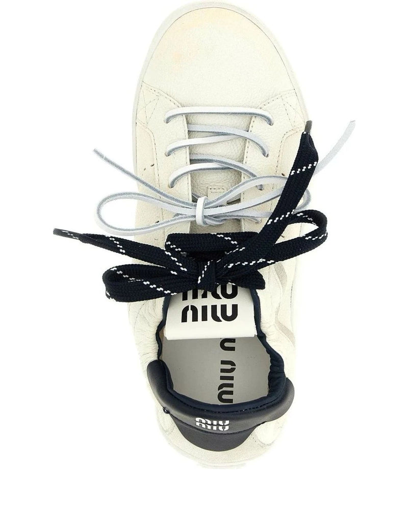 Miu Miu Sneakers in white, Calfskin Leather — view 4