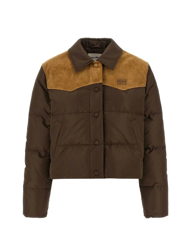 Miu Miu Puffer Jacket in brown, Recycled Polyester