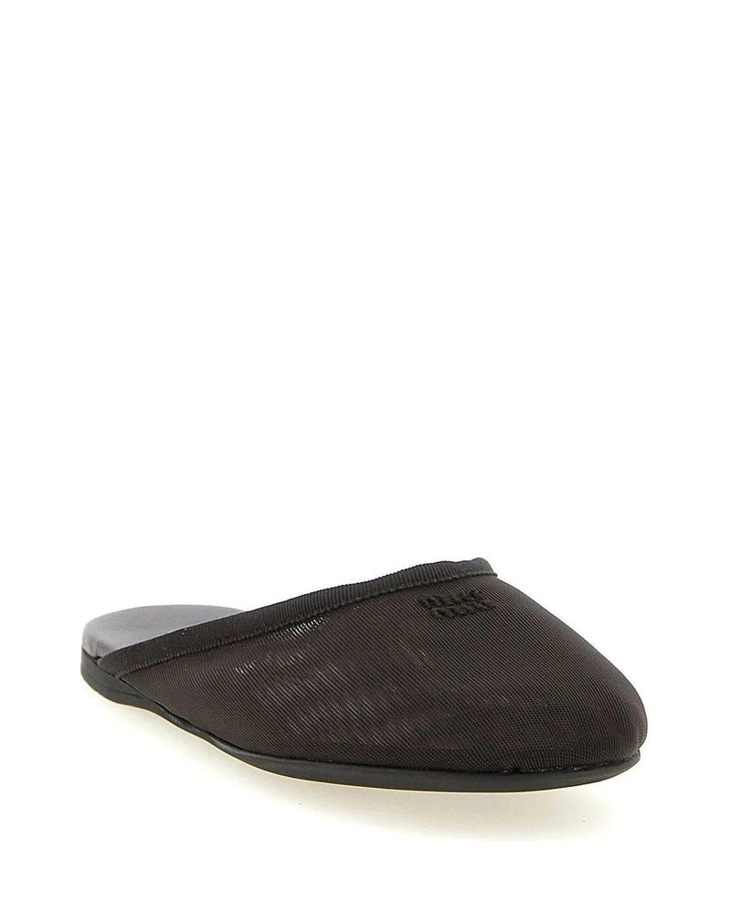 Miu Miu Slippers in black, Recycled Polyester — view 2