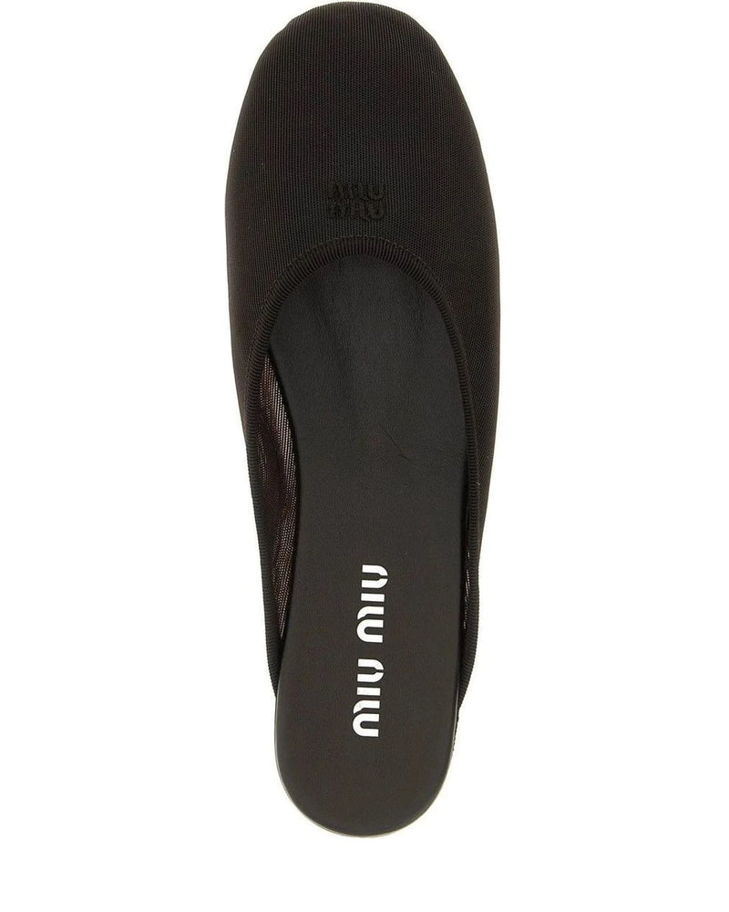 Miu Miu Slippers in black, Recycled Polyester — view 4