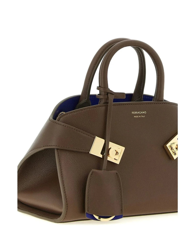 Ferragamo Satchel Bag in brown, Calf Leather — view 3