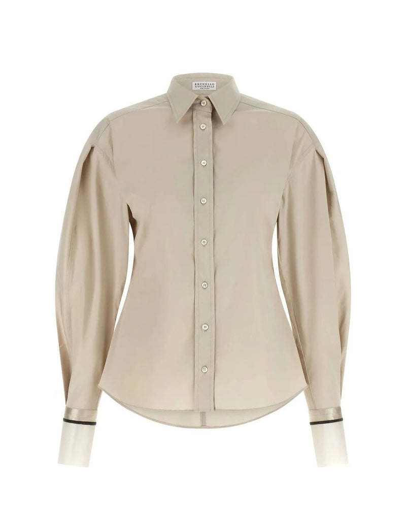 Brunello Cucinelli Dress Shirt in beige, Cotton