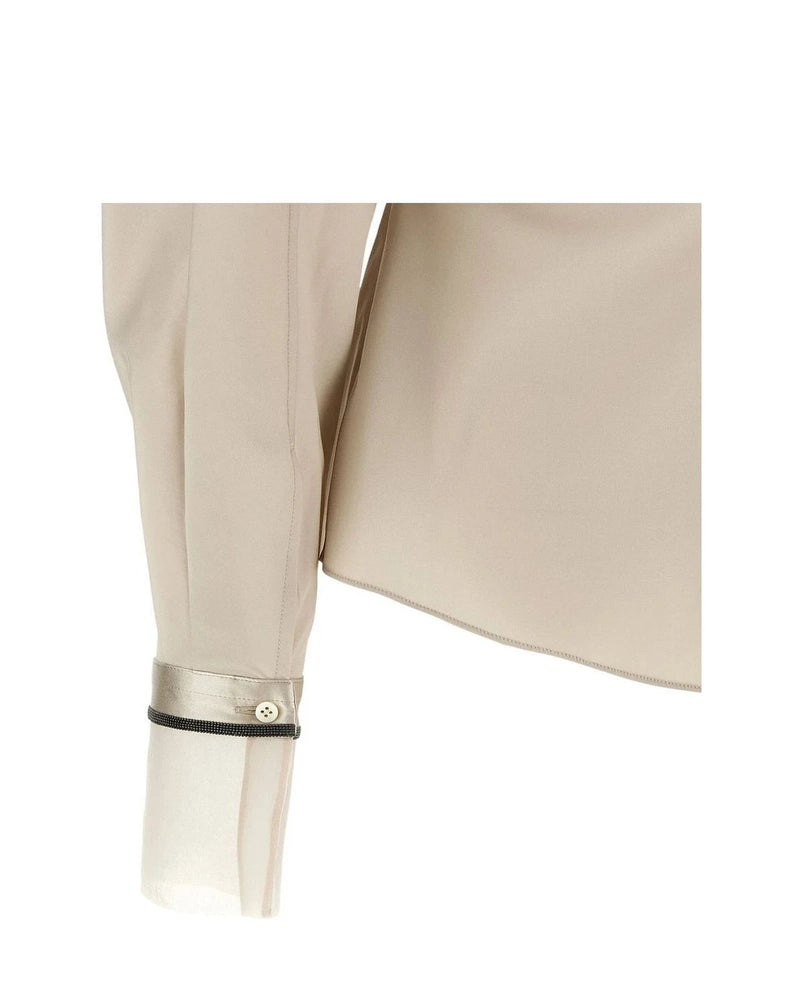Brunello Cucinelli Dress Shirt in beige, Cotton — view 4