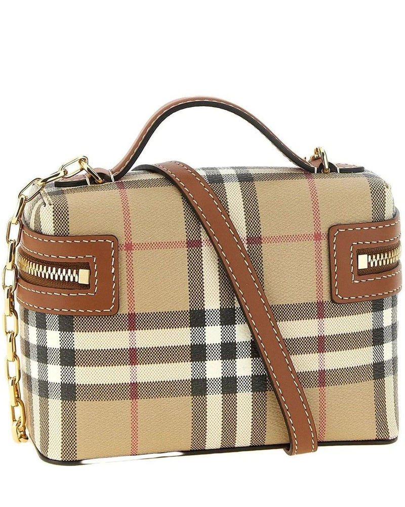 Burberry Makeup Bag in beige, Polyurethane — view 2