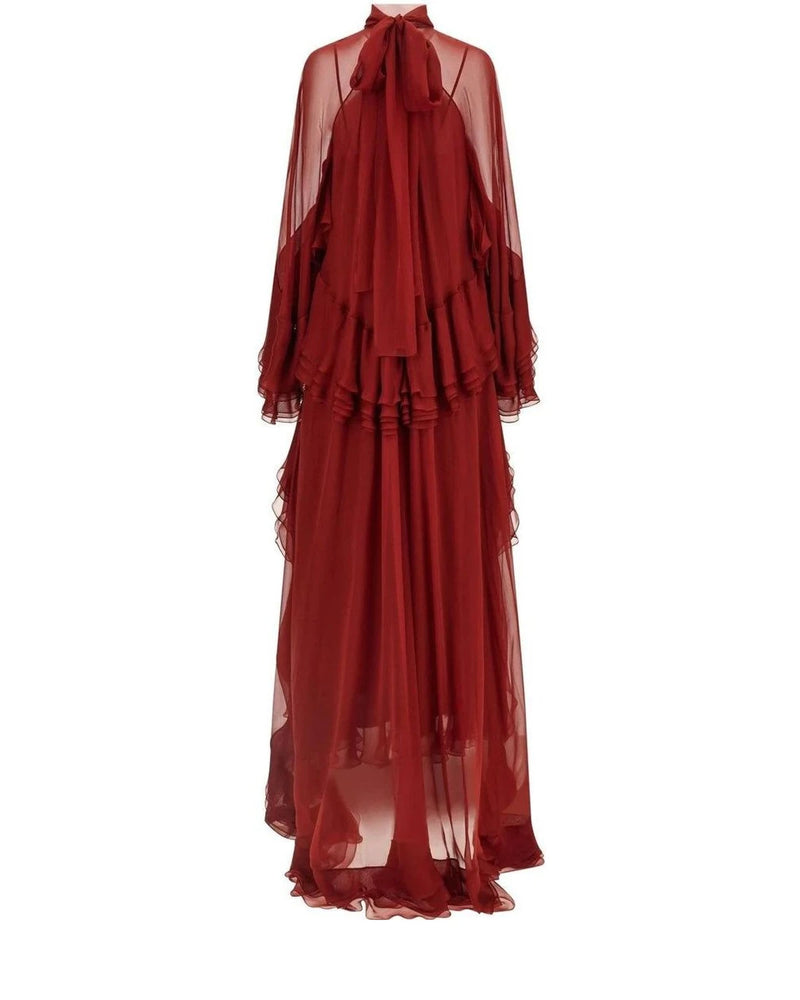 Alberta Ferretti Dresse in red, Silk — view 2