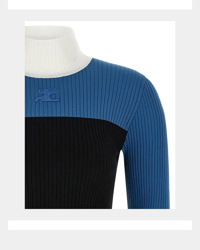 Courrèges Sweater in multicolor, Viscose — view 3