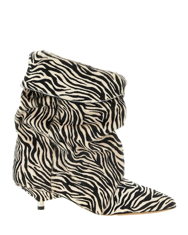 Isabel Marant Zebra Cowhide Ankle Boots