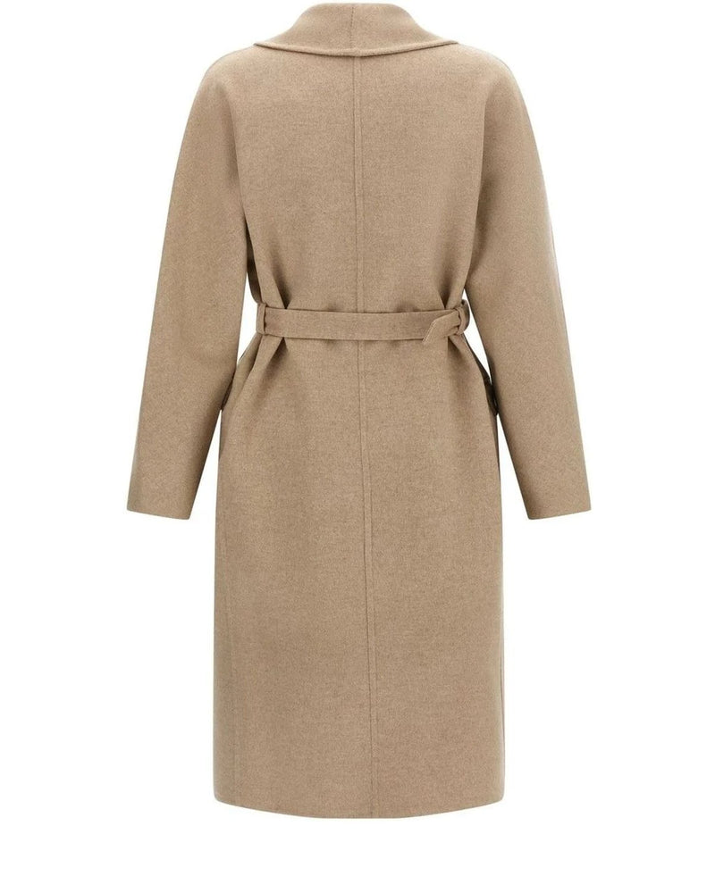 Ferragamo Wrap Coat in beige — view 2