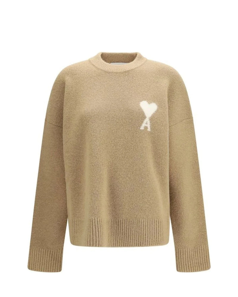 Ami Paris Sweater in beige, Alpaca Vicugna