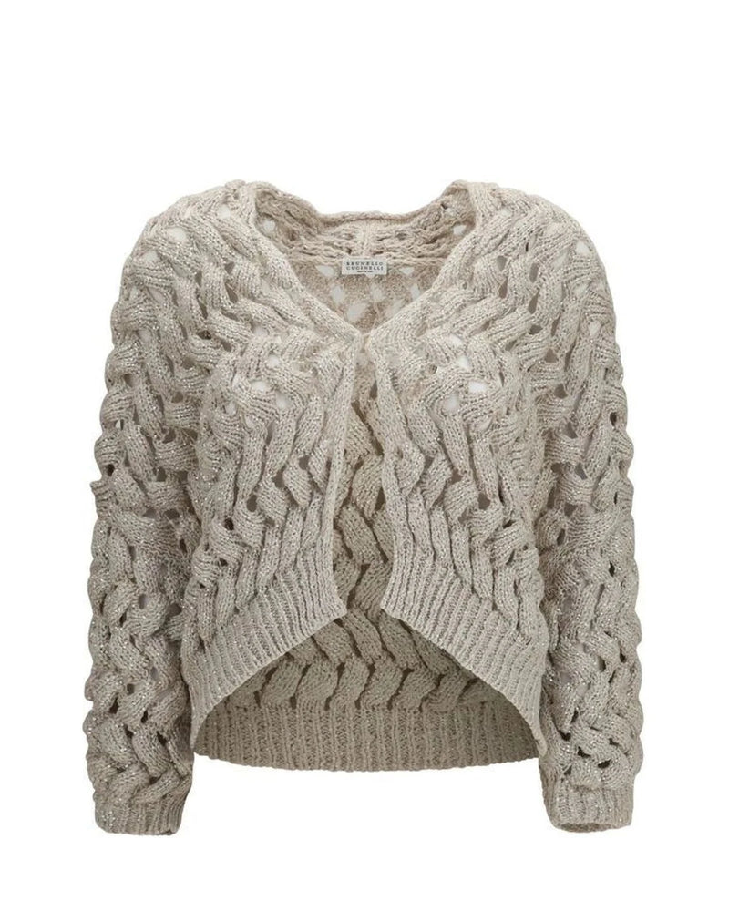 Brunello Cucinelli Sweater in beige, Silk