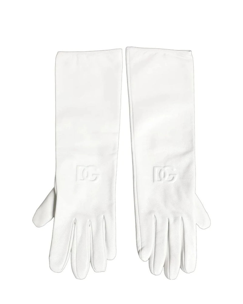 Dolce & Gabbana Gloves & Mitten in white, Genuine Leather