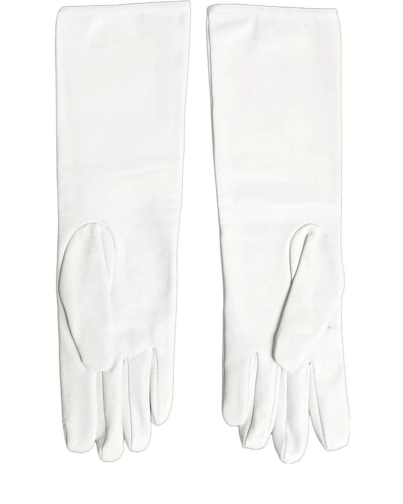 Dolce & Gabbana Gloves & Mitten in white, Genuine Leather — view 2