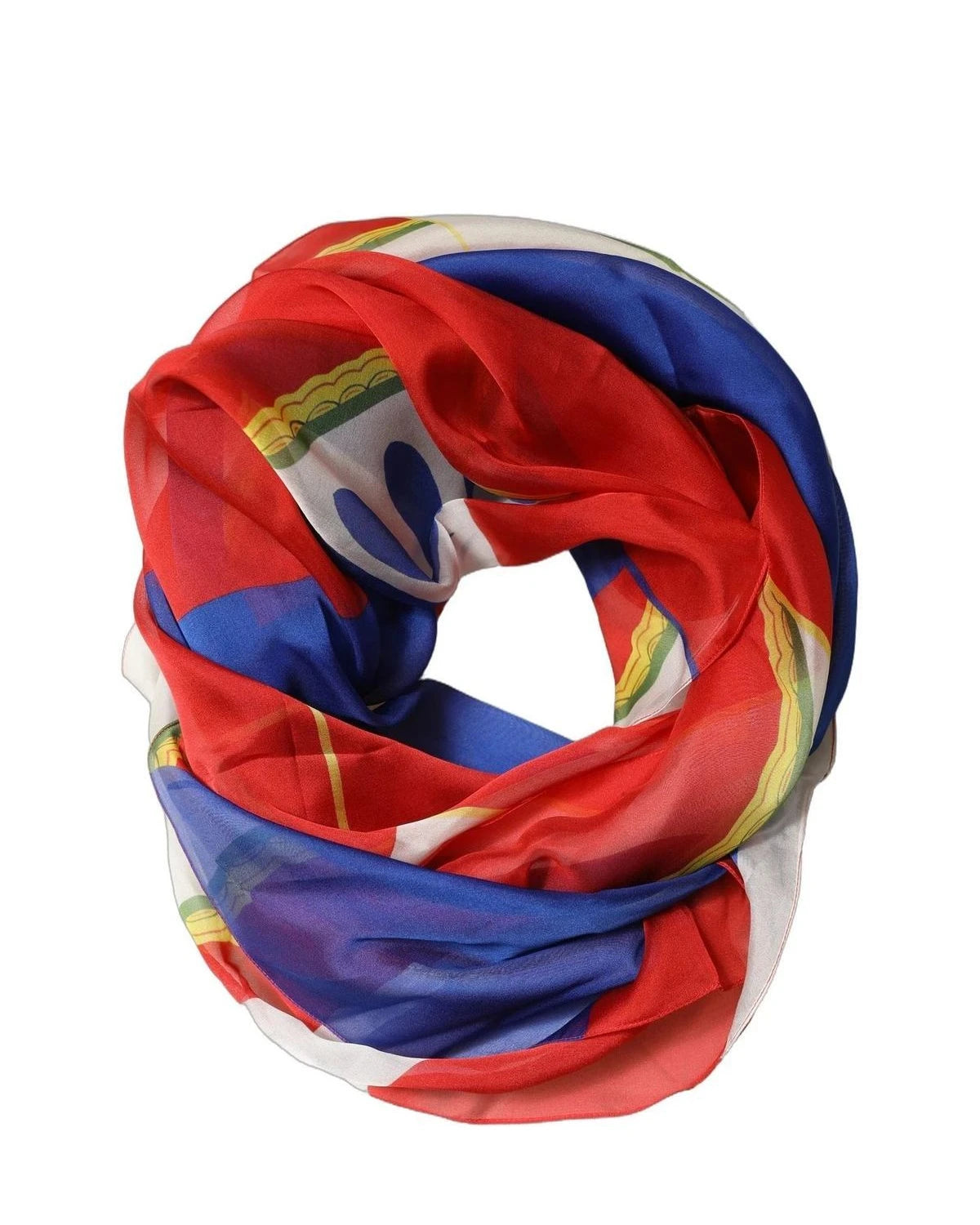 Dolce & Gabbana Abstract Square Multicolor Silk Scarf