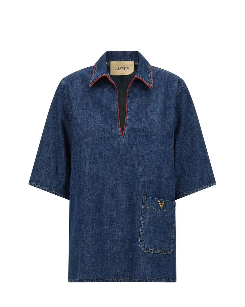 Valentino Garavani Dress Shirt in blue, Cotton