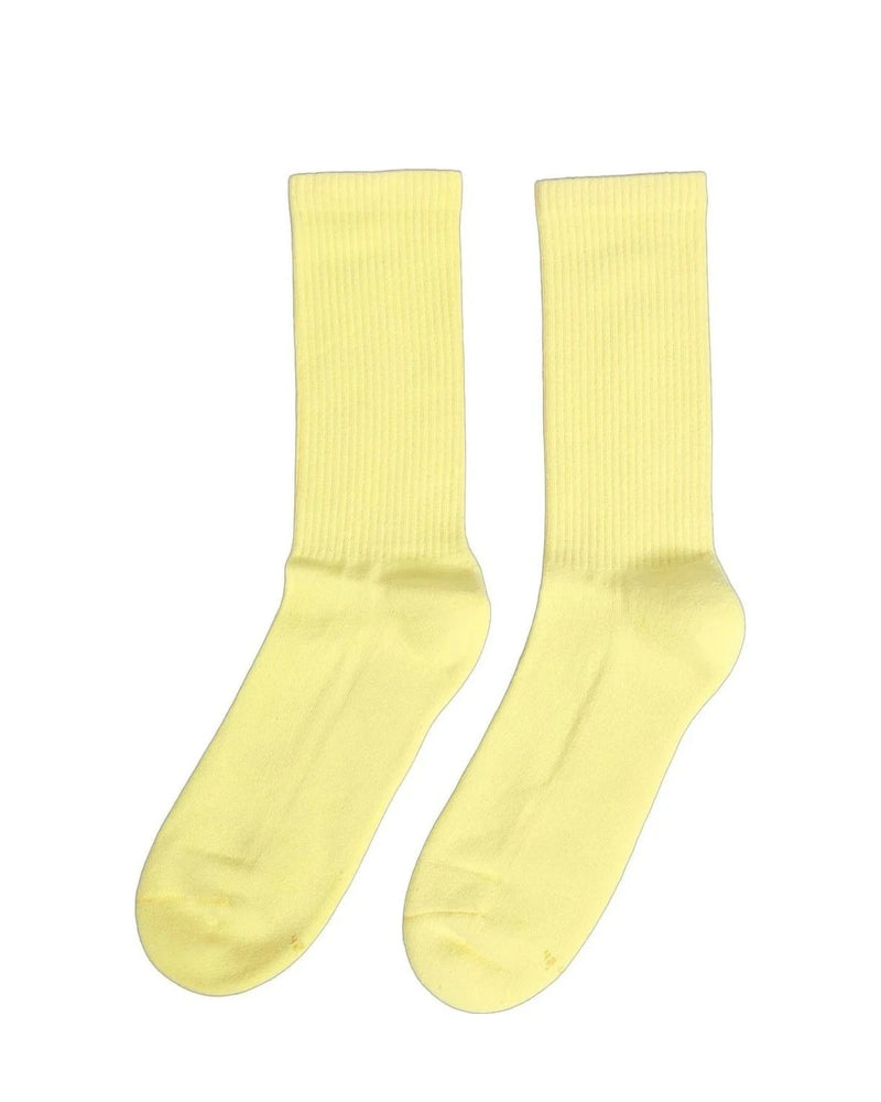 Dolce & Gabbana Crew Sock in yellow, Cotton — view 2