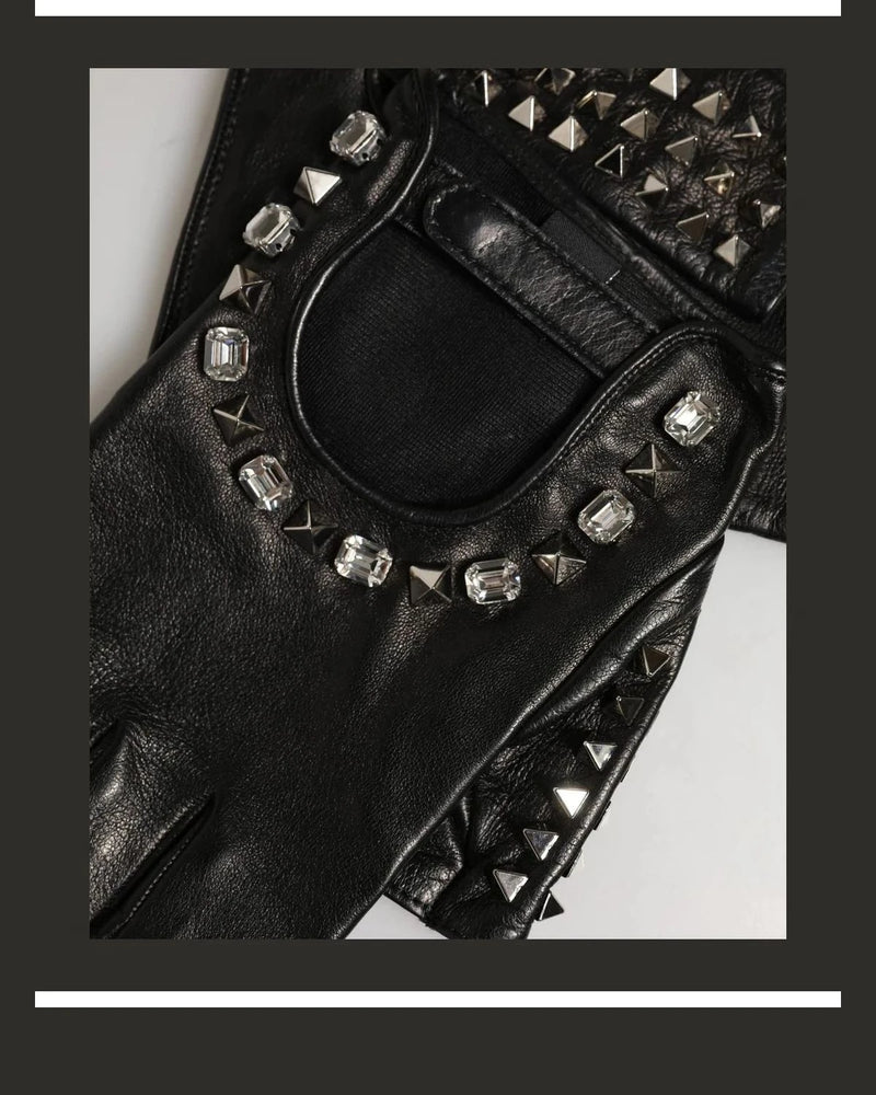 Dolce & Gabbana Gloves & Mitten in black, Genuine Leather — view 3