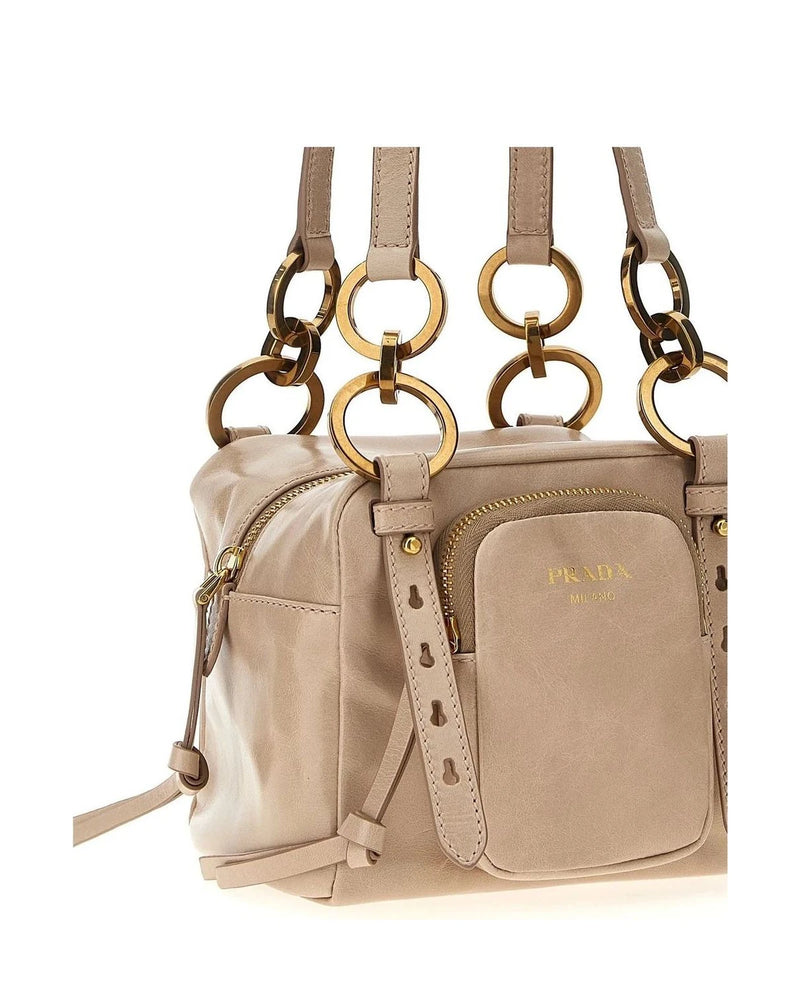 Prada Satchel Bag in pink, Calfskin Leather — view 3