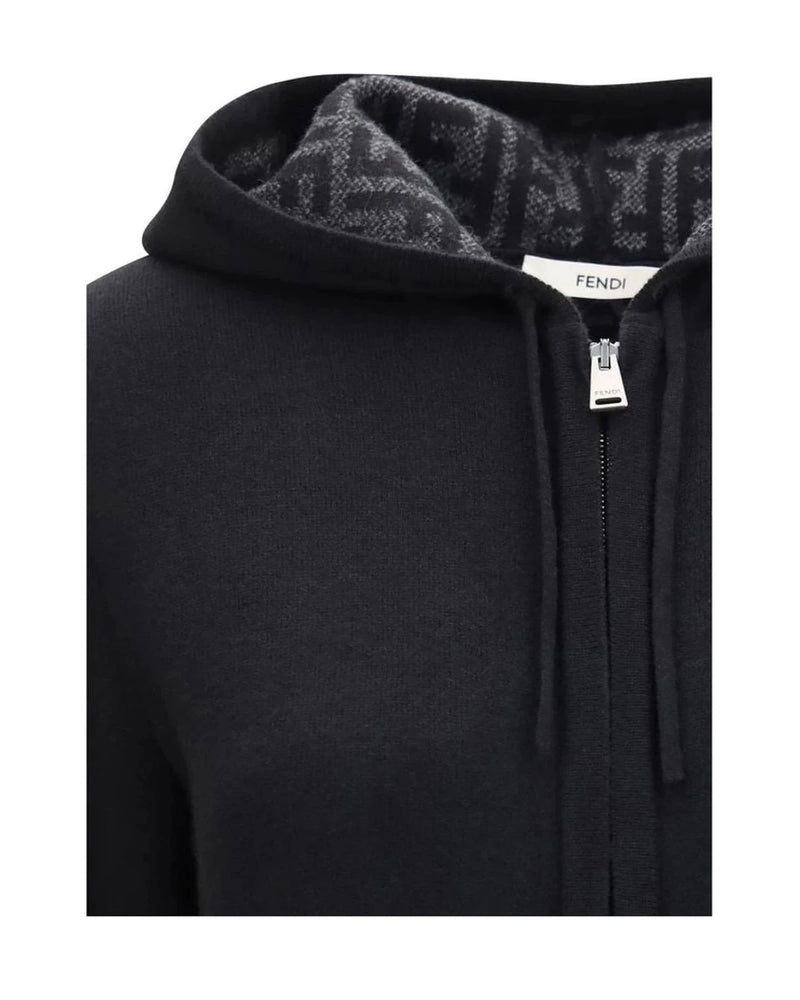 Fendi Hoodie in black, Kashmir — view 3