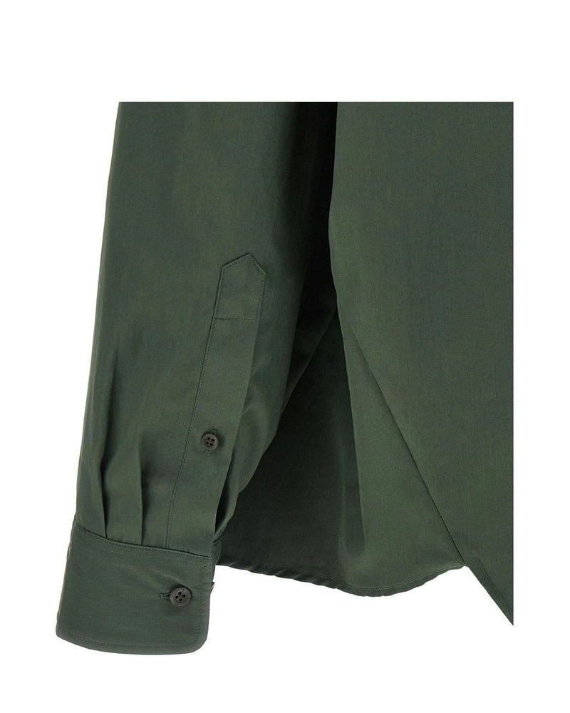 Dries Van Noten Dress Shirt in green, Cotton — view 4