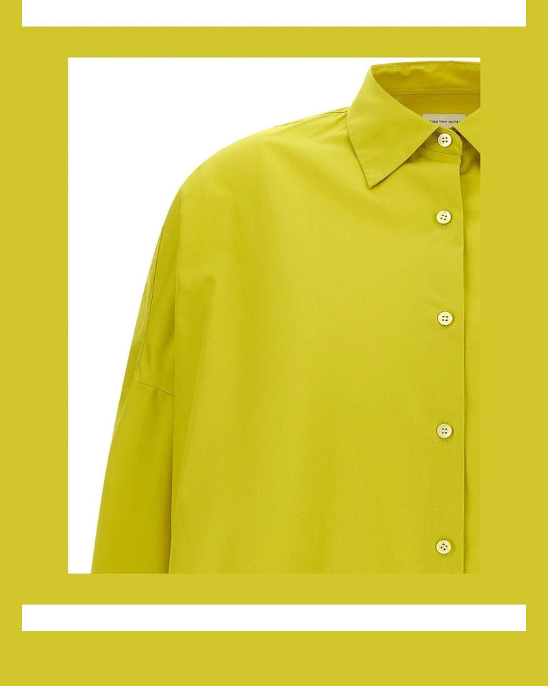 Dries Van Noten Dress Shirt in yellow, Cotton — view 3