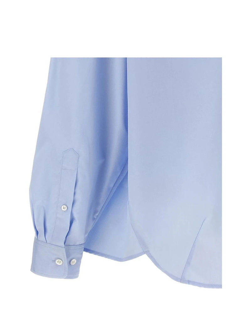 Dries Van Noten Dress Shirt in blue, Cotton — view 4
