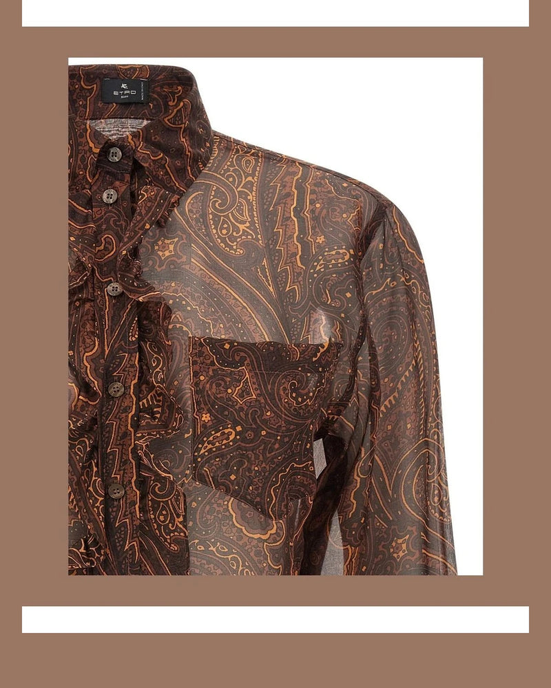Etro Blouse in brown, Silk — view 3