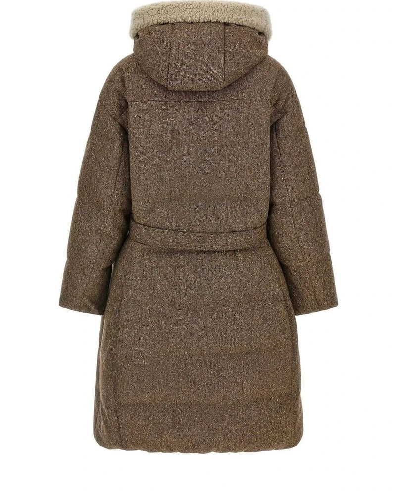 Brunello Cucinelli Overcoat in brown, Virgin Wool — view 2