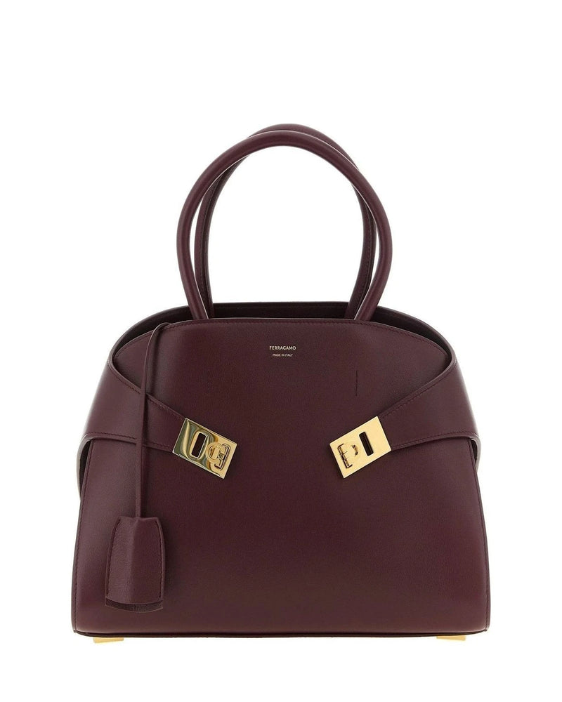 Ferragamo Satchel Bag in red, Calfskin Leather