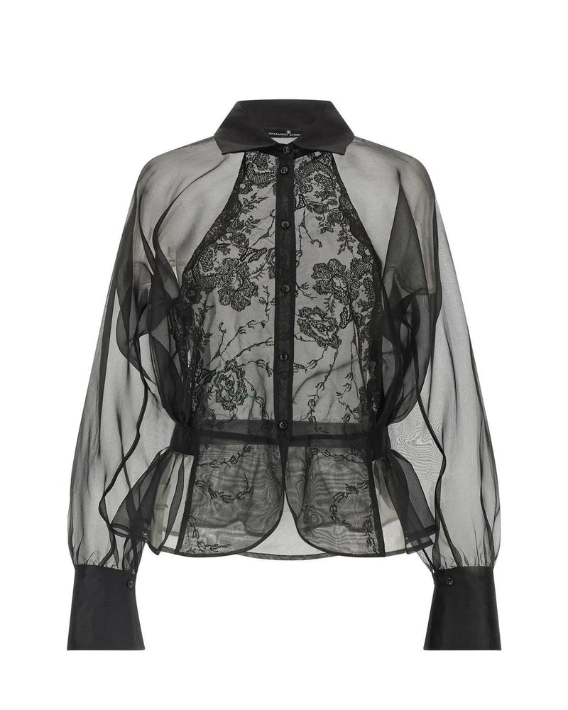 Ermanno Scervino Blouse in black, Silk