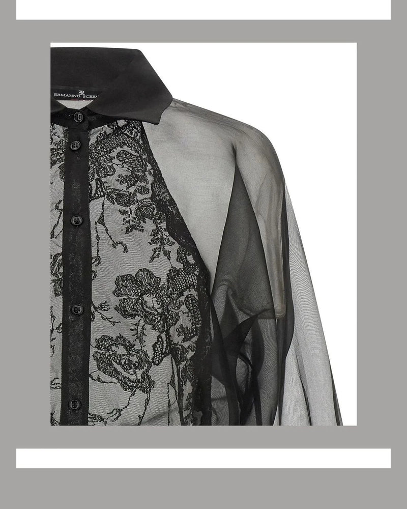 Ermanno Scervino Blouse in black, Silk — view 3
