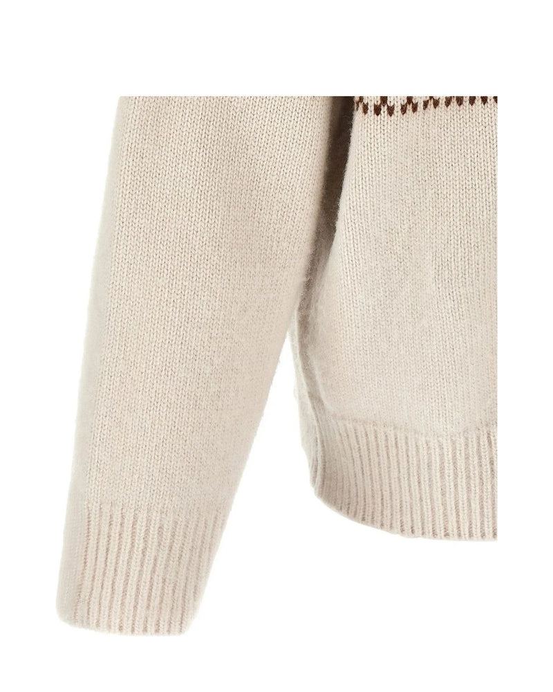 Kiton Sweater in white, Wool — view 4