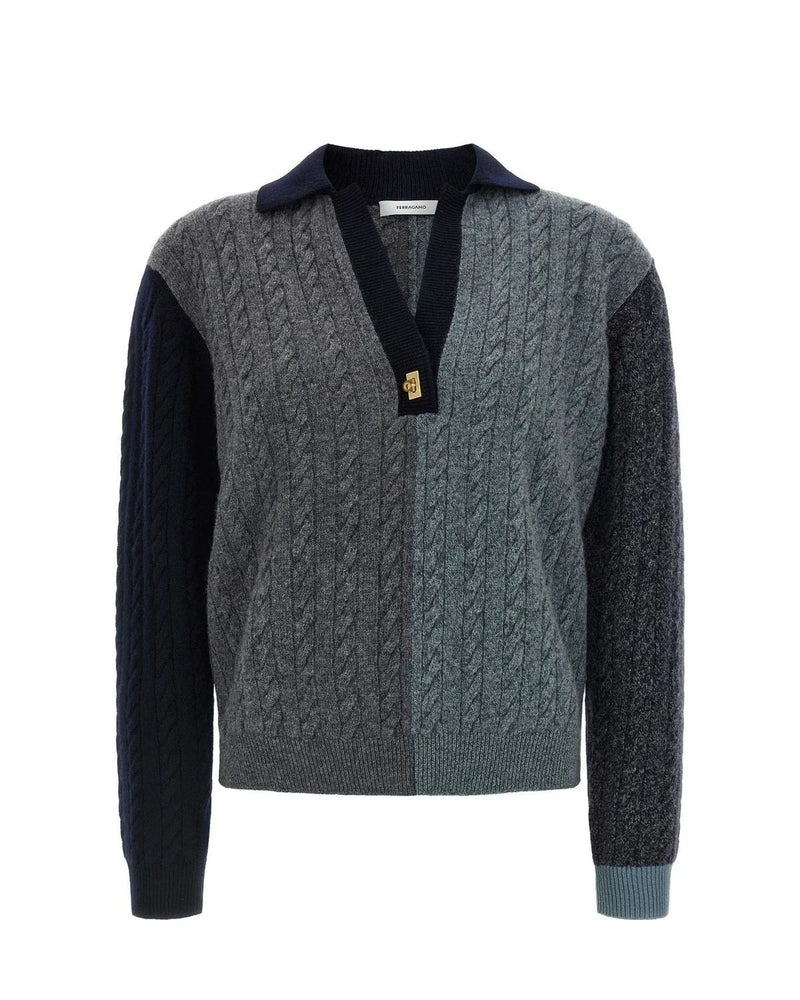 Ferragamo Sweater in multicolor, Virgin Wool