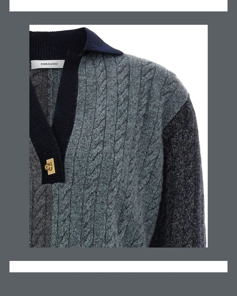 Ferragamo Sweater in multicolor, Virgin Wool — view 3