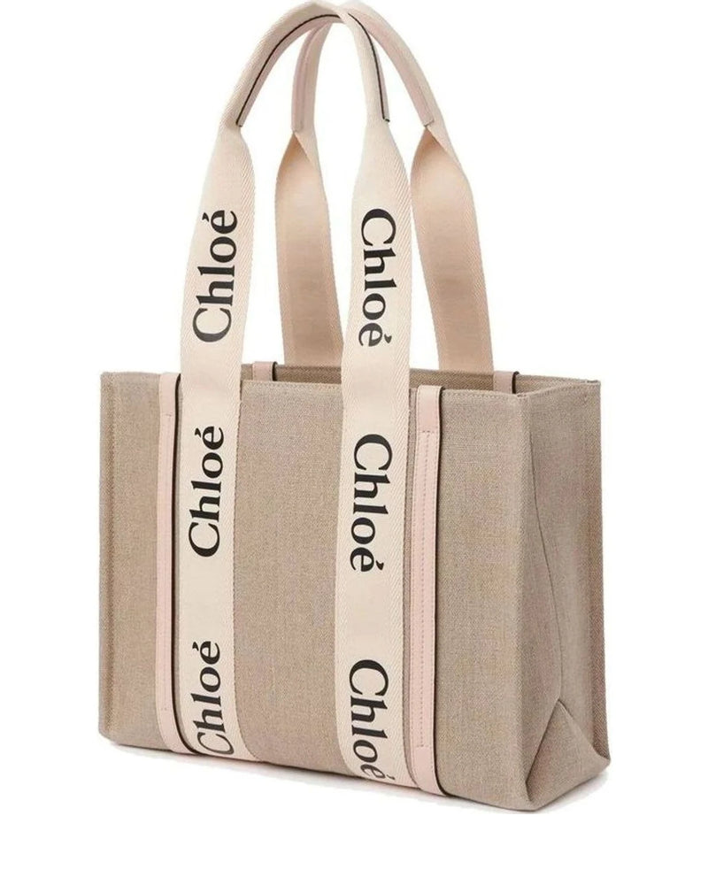 Chloé Tote Bag in beige, Linen — view 2